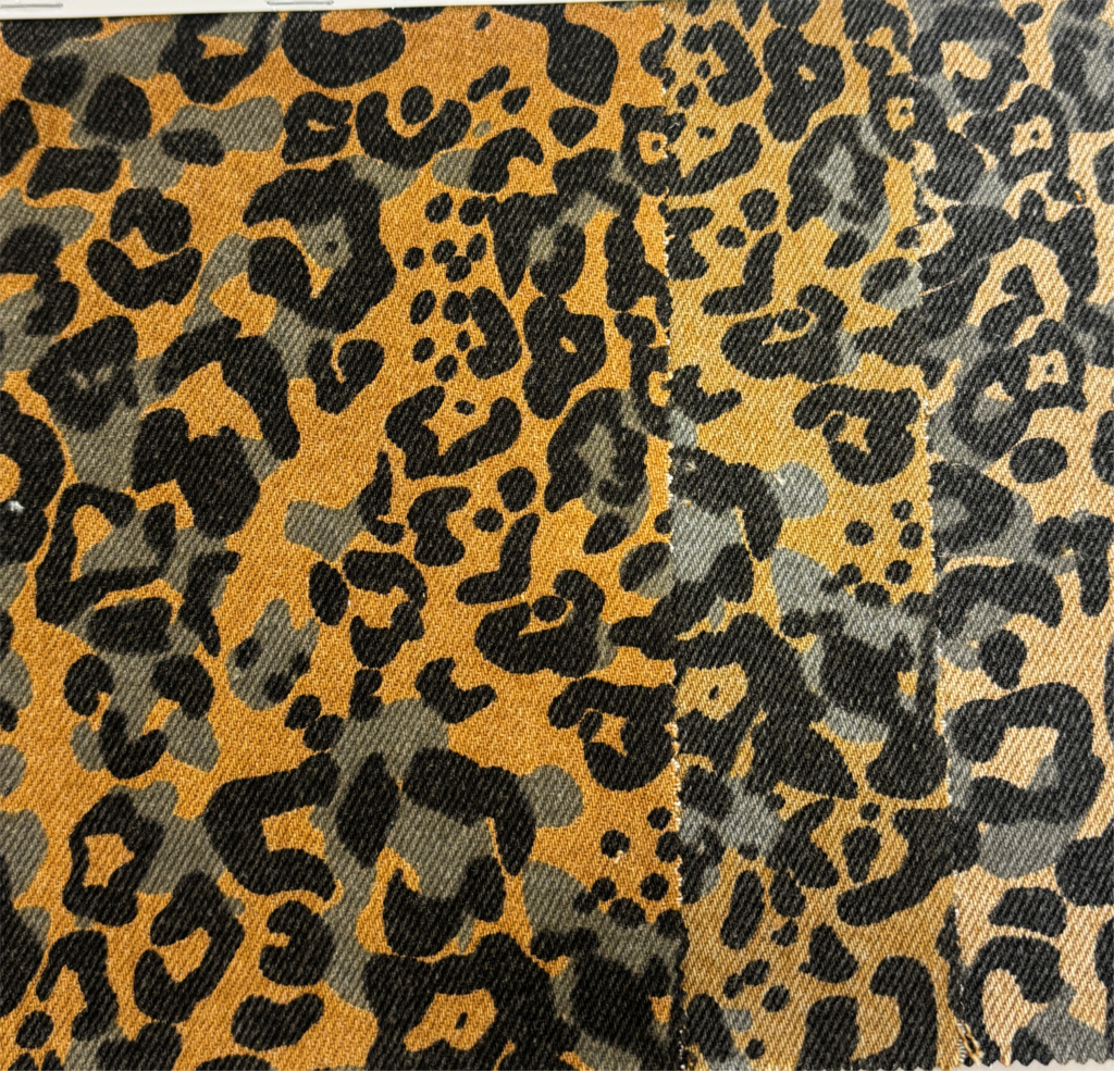 Leapord printed denim fabrics from TUOPU APPAREL