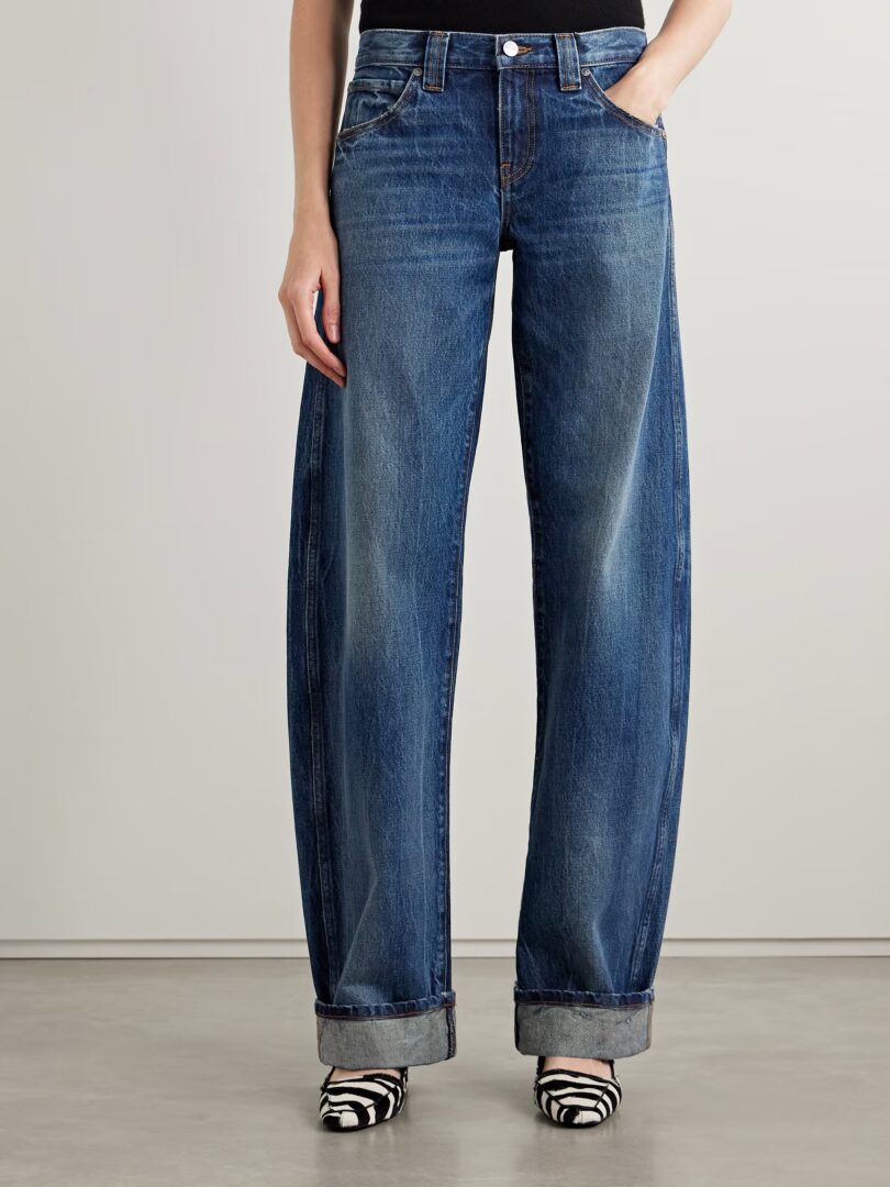 Vintage washed barrel jeans bulk denim by Tuopu Apparel factory