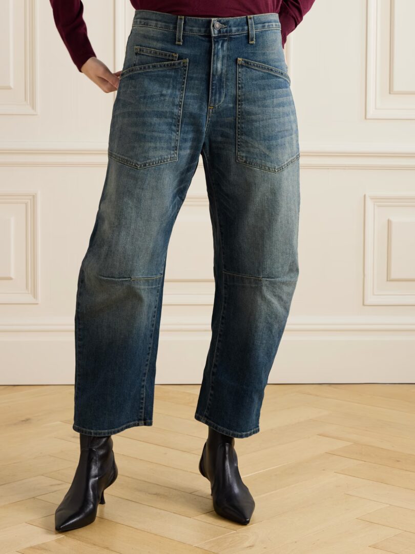 Vintage wash barrel jeans manufacture by Tuopu Apparel factory