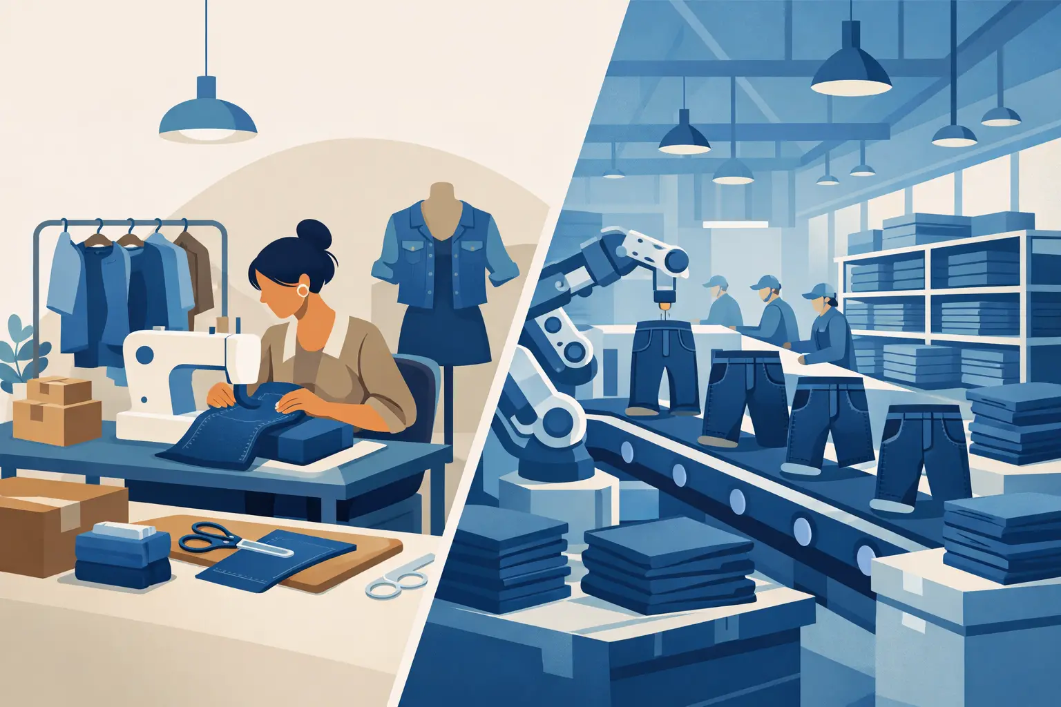 Small Batch vs Bulk Production for Denim Brands